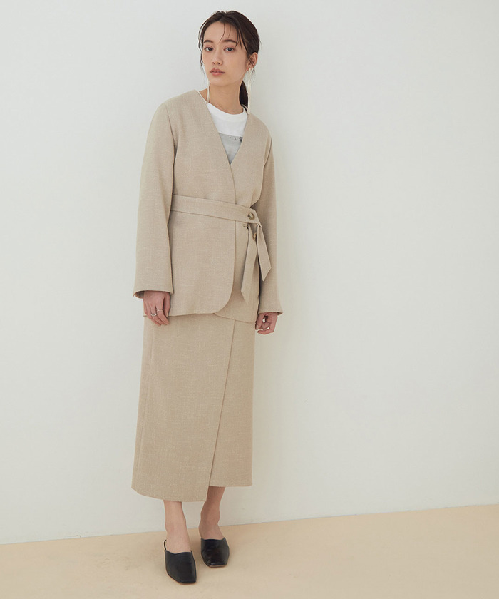 セール 70%OFF】【セットアップ対応】リネンライクジャケット