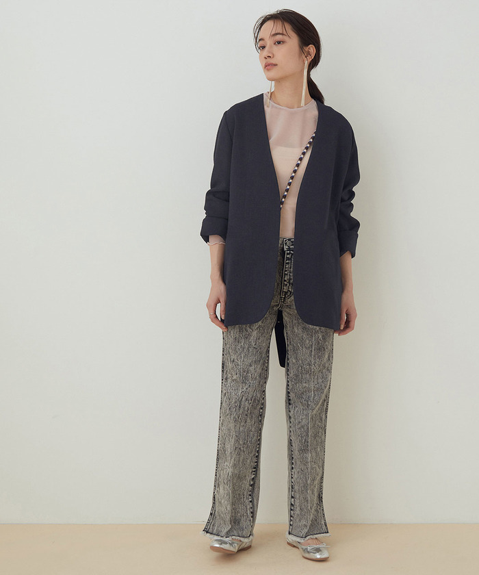 セール 70%OFF】【セットアップ対応】リネンライクジャケット セール 70%OFF】【セットアップ対応】リネンライクジャケット