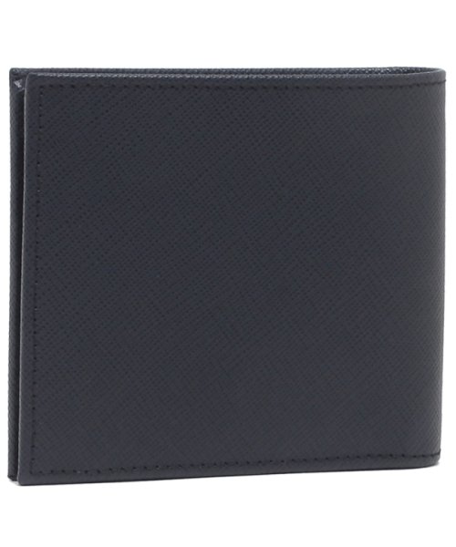 セール プラダ 二つ折り財布 サフィアーノトライアングルロゴ ネイビー メンズ Prada 2mo513 Qhh F0216 プラダ Prada D Fashion