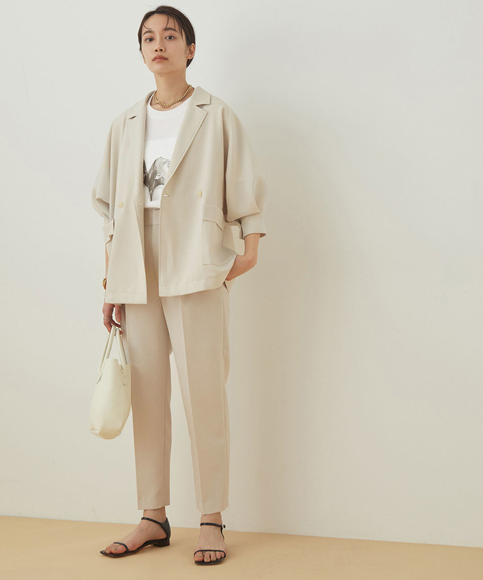 ADAM ET ROPE' FEMME アダムエロペ ドルマンシャツジャケット セール 40%OFF】【セットアップ対応】ドルマンシャツジャケット