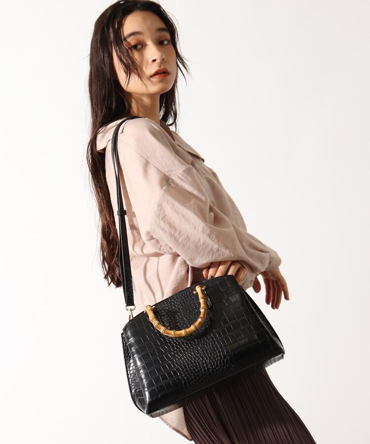 セール】◇バンブーハンドルクロコボストン(503947684