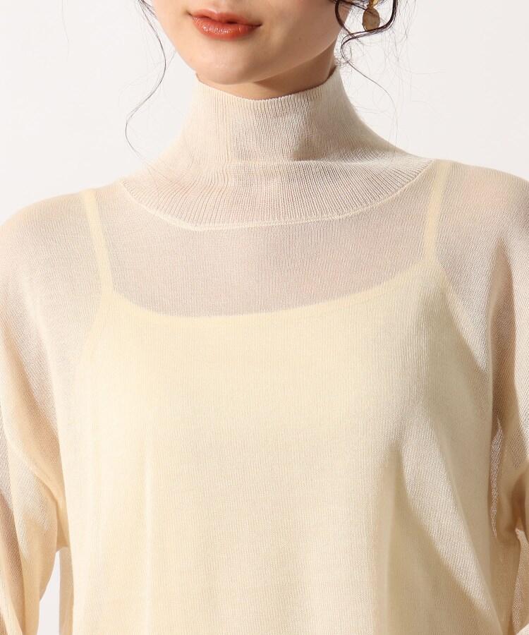 ニット セーター 「H」シアーハイネック ニットプルオーバー レディース セール 50%OFF】◇シアーハイネックニットプルオーバー