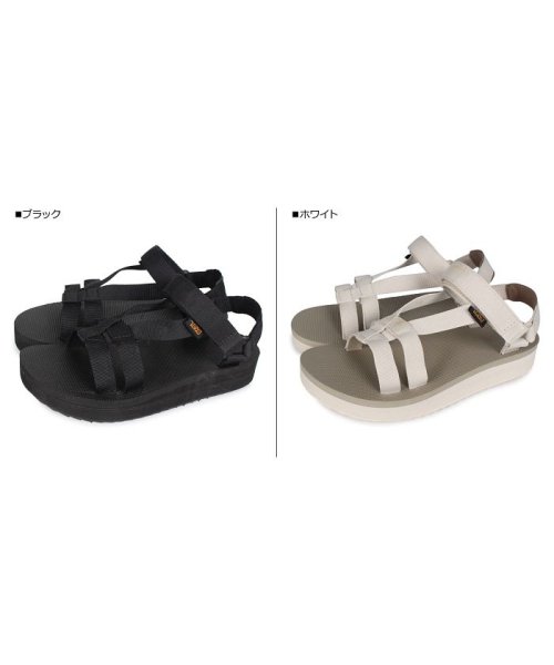 Teva テバ サンダル スポーツサンダル ミッドフォーム アリバカ レディース 厚底 Midform Arivaca ブラック ホワイト 黒 白 テバ Teva D Fashion