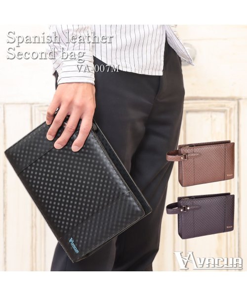 セカンドバッグ メンズ 鞄 牛革 スペインレザー メッシュ VACUA(501510903) ヴァキュア(VACUA) d fashion