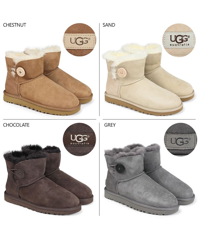 UGG アグ ムートンブーツ ベイリーボタン 2 ミニ レディース WOMENS