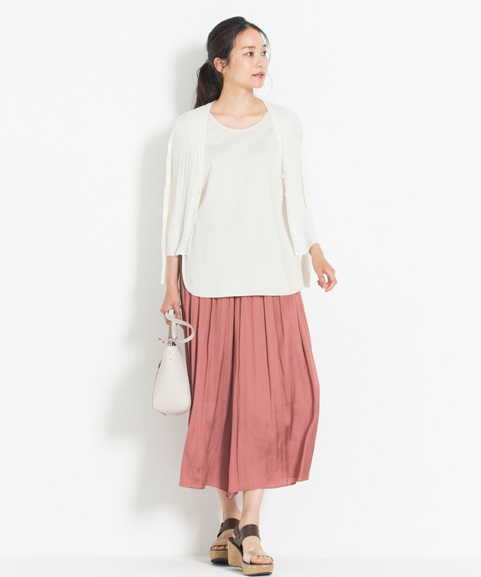 セール】【再入荷・洗える】イージーサテン パンツ(503028443) | 自由 ...