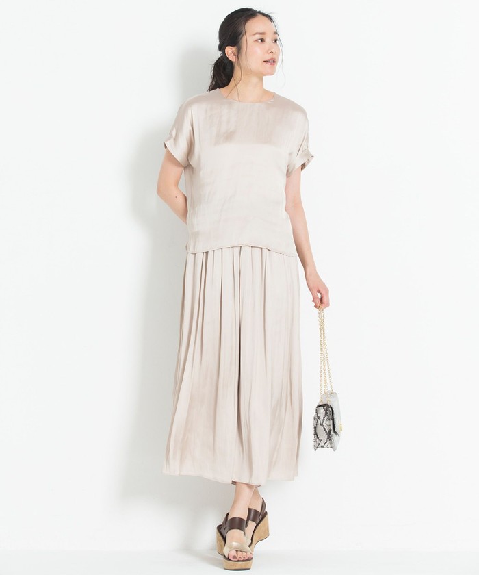 セール】【再入荷・洗える】イージーサテン パンツ(503028443) | 自由 ...