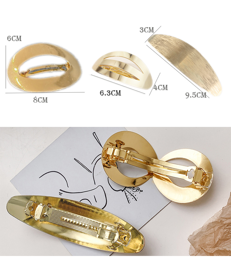 TEN. ヘアクリップ　ヘアピン バレッタ　ゴールド　ディムバレッタ GD-S- ディムバレッタ GD-M-