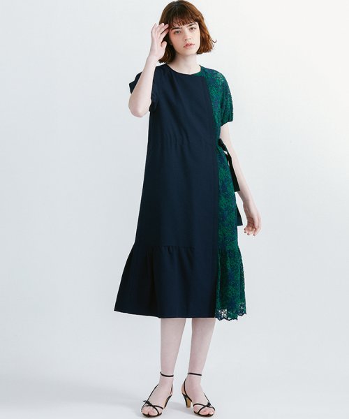 セール Tv着用 レース切り替えワンピース ランバンオンブルー Lanvin En Bleu D Fashion