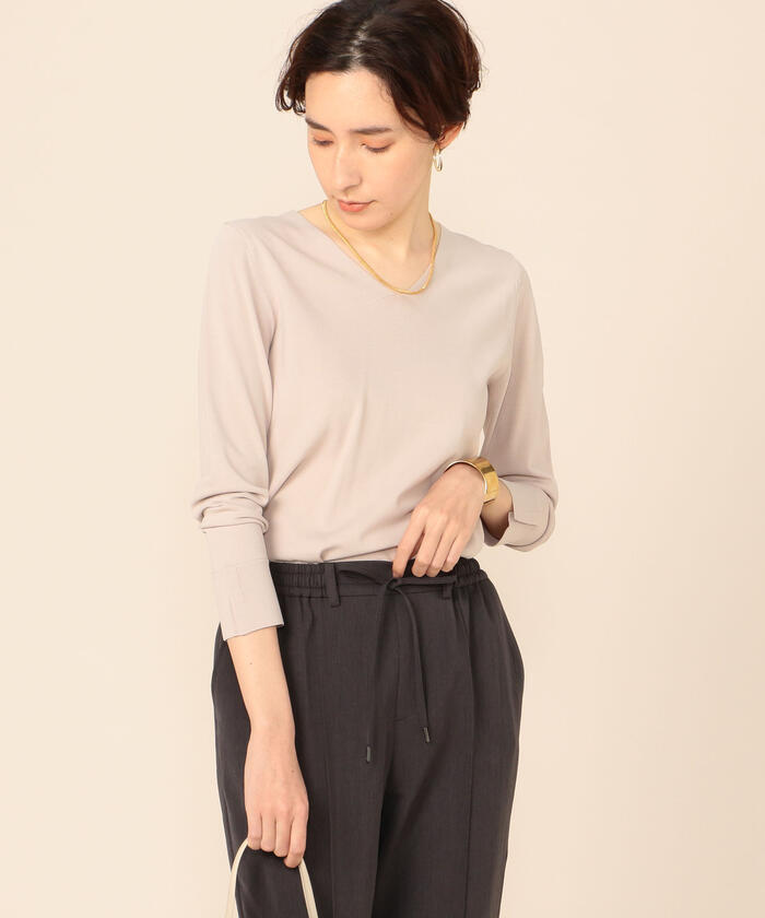 シモンズグランドセール クーポン】【セール 30%OFF】Vネックプルオーバーニット ニット+セーター
