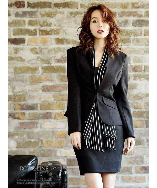 セール10 Off Belsia Lux ストライプ スカーフ キャバスーツ ウール風 大きいサイズ リューユ Rew You D Fashion