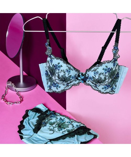 トリンプ プレミアム レッドレーベル0076 ブラジャー ブルー B E トリンプ Triumph D Fashion