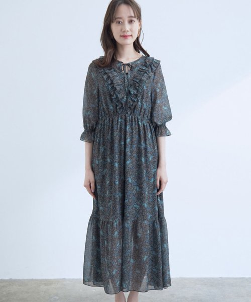 クーポン セール 50 Off フロントフリルペイズリー柄ワンピース ビス Vis D Fashion クーポン セール 50 Off フロントフリルペイズリー柄ワンピース ビス Vis D Fashion