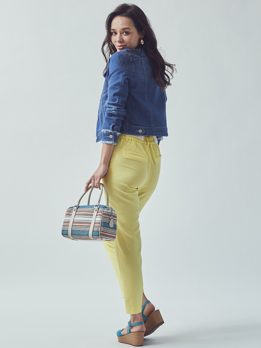セール 50%OFF】ビアッジョブルー Viaggio Blu ノーカラーデニム