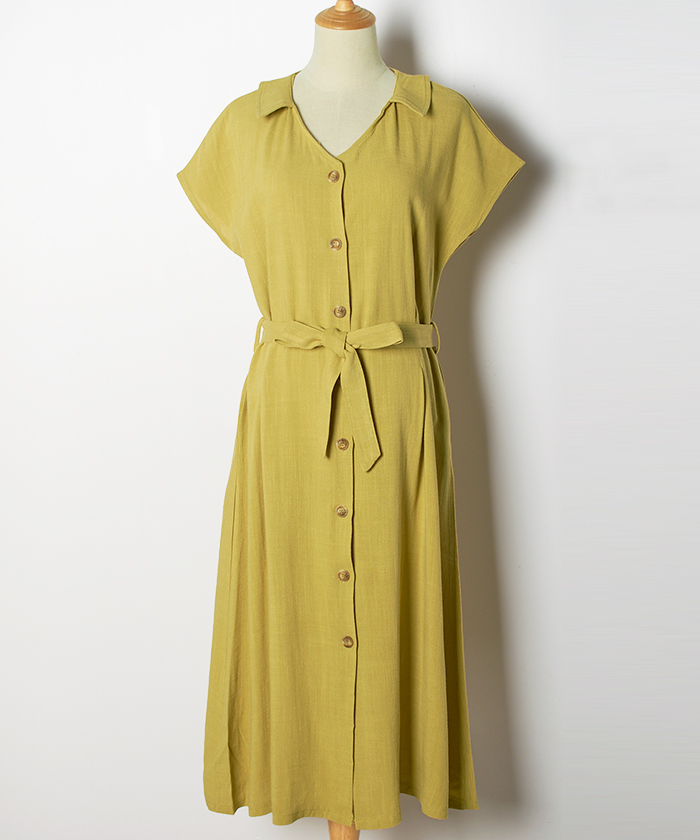 ◆Donna Karan ボタンフロント半袖ミディベルトワンピース k114d5639-02.jpg?fitin=720:720
