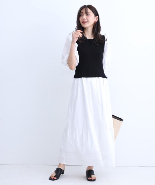 ニットベストドッキングワンピース ジャスグリッティー Jusglitty D Fashion ニットベストドッキングワンピース ジャスグリッティー Jusglitty D Fashion