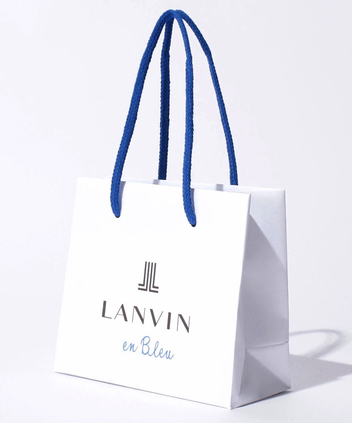 LANVIN en blue バイカラーマントコート ランバンオンブルー リボン 雨傘】ランバン オン ブルー (LANVIN en Bleu) 耐風傘 サテン