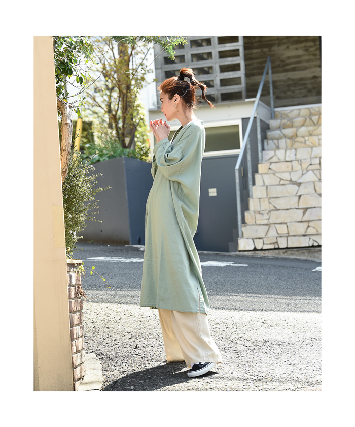 マックハウス Mac－House NAVY ネイビー ミント レーヨン リネン