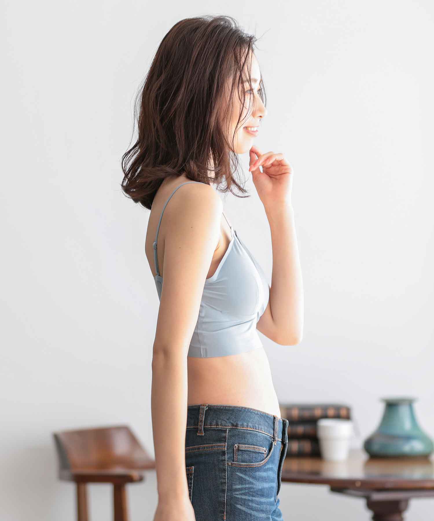 アルトローズ ALTROSE ブラトップ 冷感 インナー ヨガ 背中見せ