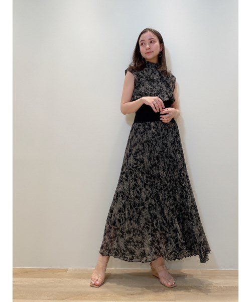 ウエストリブプリーツワンピース スナイデル Snidel D Fashion