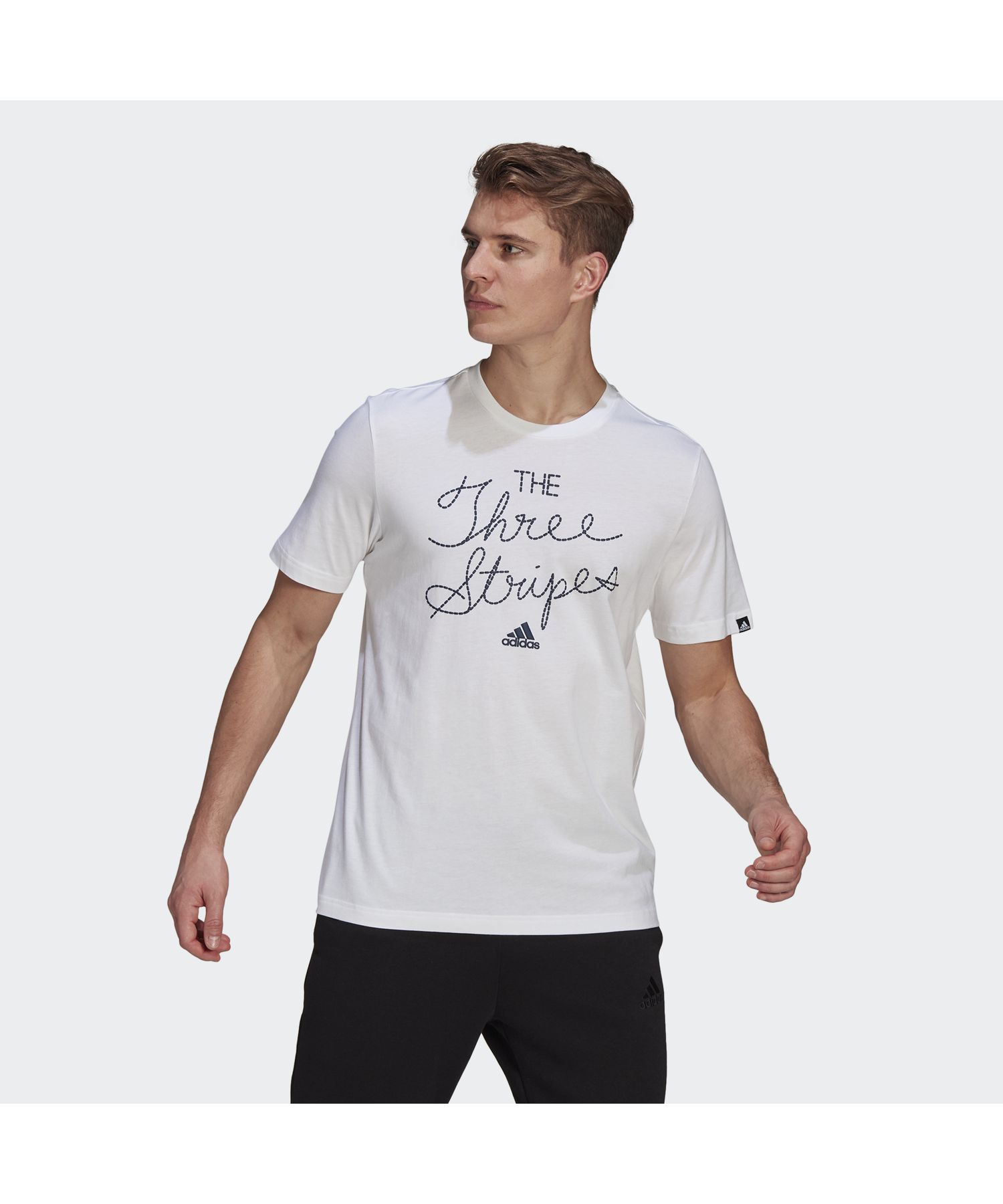 セール60%OFF】3ストライプス スローガン 半袖Tシャツ / Three Stripes 