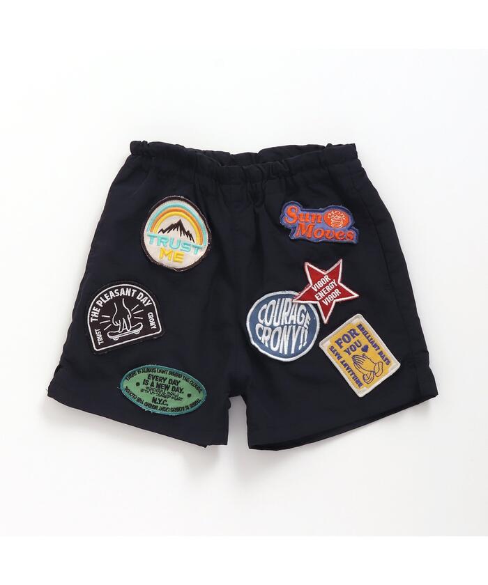 クーポン】【セール 20%OFF】ワッペンハーフパンツ 4分丈