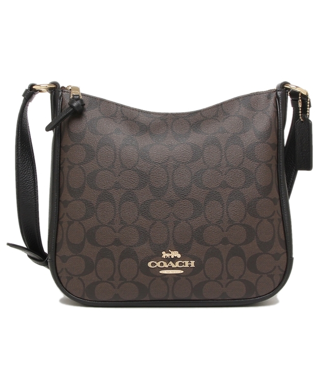 Zip shoulder bag in signature canvas outlet