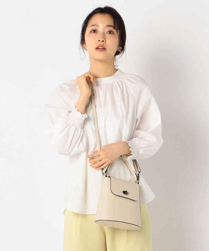 未着用品　DIARIES　ダイヤリーズ　タイプライターシャーリングワイドブラウス クーポン】【セール 50%OFF】タイプライターシャーリング