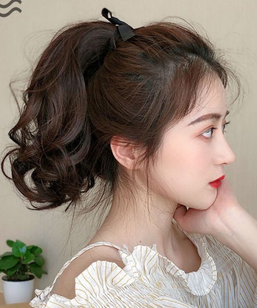 セール ウィッグ つけ毛 巻き髪 かつら エクステ ポニーテール ヘアアクセサリー 髪飾り 上品 盛り髪グッズ ふんわりポニーテール セイヘイショップ Seiheishop D Fashion
