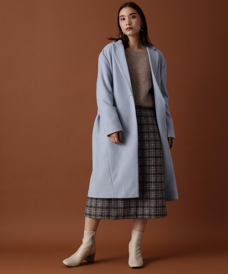 セール 50%OFF】◇ウールライクジャージチェスターコート セール 50%OFF】◇ウールライクジャージチェスターコート