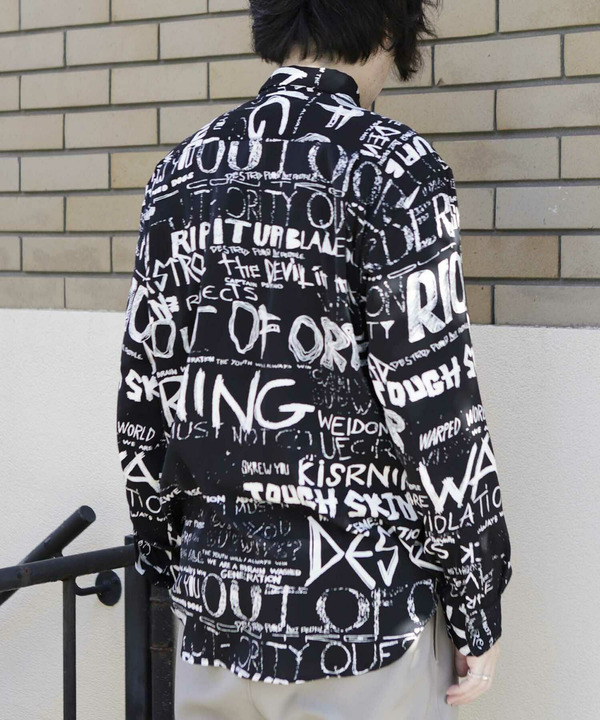 メンズ 長袖シャツ ストリート 英字プリント Amazon | [&AND STUDY] 長袖 Tシャツ メンズ 英字 プリント T