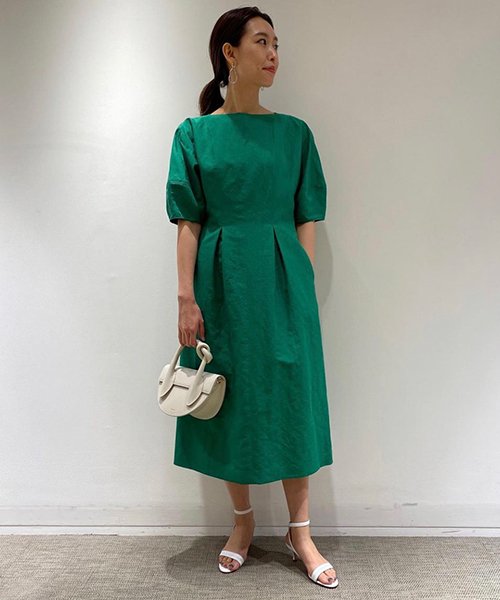 リネンコットンムーブ ウエストタックワンピース Ballsey Ballsey D Fashion リネンコットンムーブ ウエストタックワンピース Ballsey Ballsey D Fashion