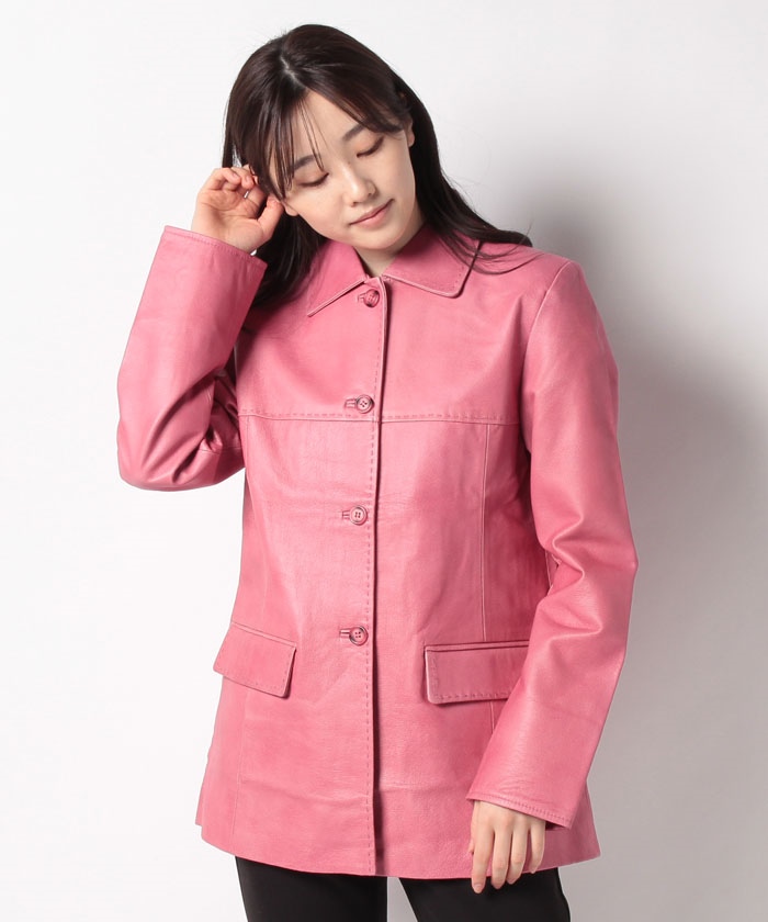 セール 83%OFF】【LILA】『訳あり』ピッグレザー ジャケット セール 83%OFF】【LILA】『訳あり』ピッグレザー ジャケット