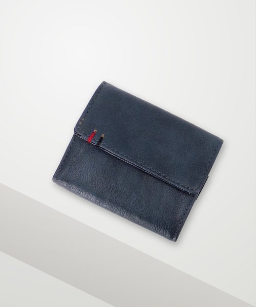 財布 メンズ 三つ折り財布 薄い ミニウォレット コンパクト 小銭入れ メンズ財布 シンプル おしゃれ ブランド 合成 黒 男性 ブランド 雑貨 社会人 45 ビークローバー lover D Fashion