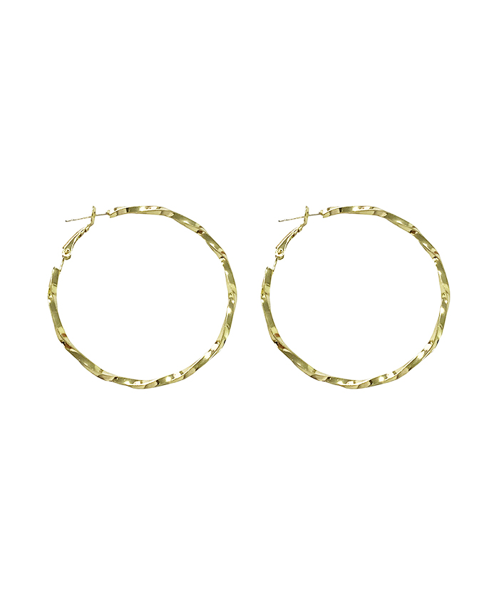 ピアス フープピアス ツイスト ゴールド アクセサリー 韓国