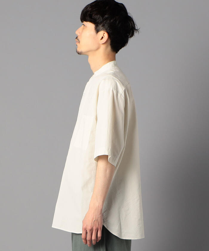 DANTON/ダントン】ビッグシルエット バンドカラーシャツ #JD