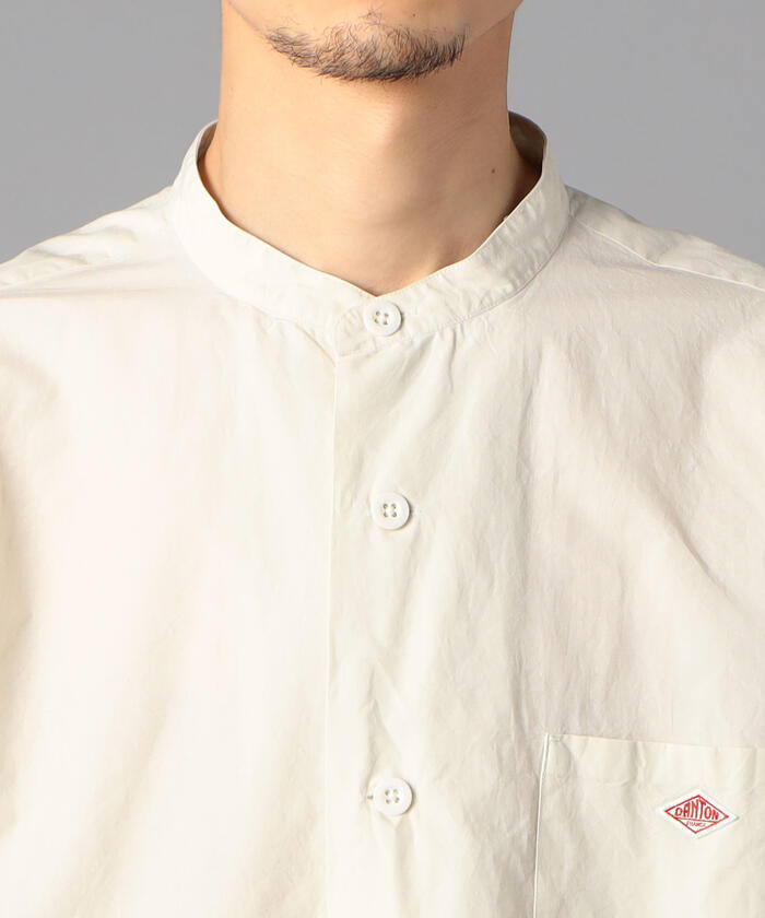 DANTON/ダントン】ビッグシルエット バンドカラーシャツ #JD