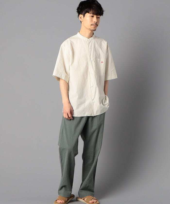 DANTON/ダントン】ビッグシルエット バンドカラーシャツ #JD
