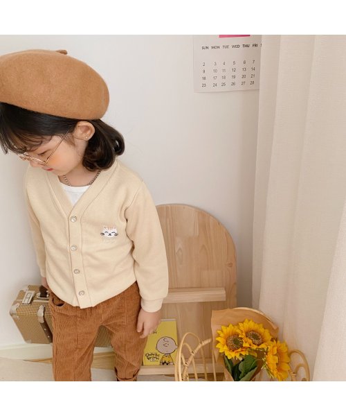 クーポン開催中 Aimoha Kids 新作 春夏 韓国子供服 かわいい動物イラスト刺繍入り カーディガン Aimoha アイモハ Aimoha D Fashion