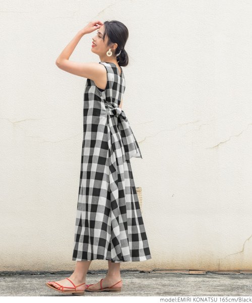 セール28 Off 前後2way ビッグリボンブロックチェックワンピース コカ Coca D Fashion