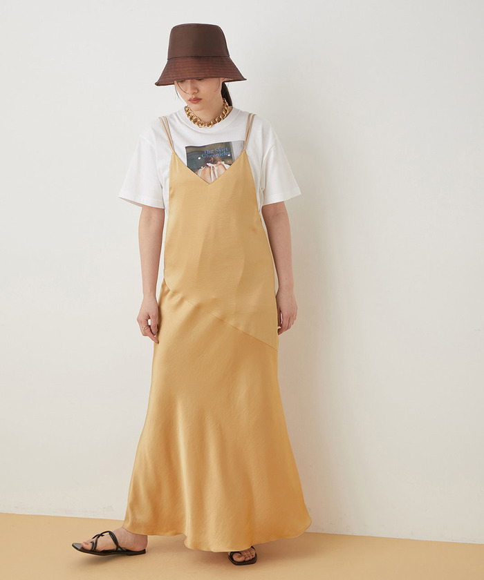 セール 70%OFF】トリアセサテンキャミワンピース(504023829