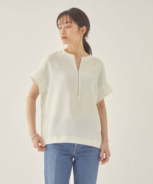 Emmel Refines エメル リファインズ Em Hw 2way ジップ ブラウス ウォッシャブル エメル リファインズ Emmel Refines D Fashion
