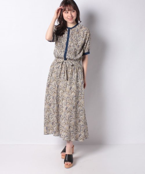 セール 50 Off Tv着用 ペイズリー柄ピンタック配色ワンピース プレフェリール Preferir D Fashion セール 50 Off Tv着用 ペイズリー柄ピンタック配色ワンピース プレフェリール Preferir D Fashion