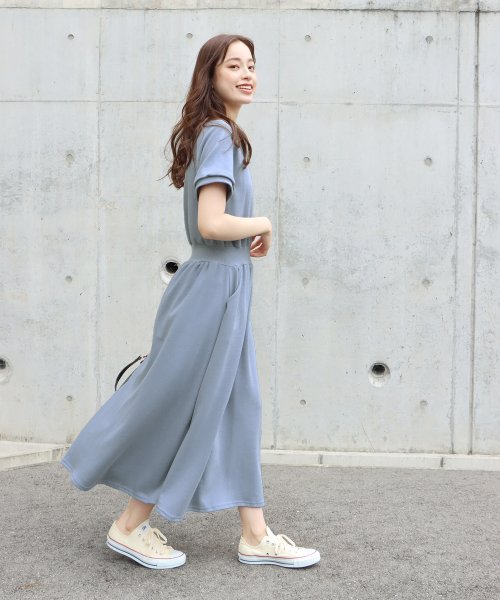 パフスリーブ半袖スウェットワンピース ブルーイースト Blueeast D Fashion