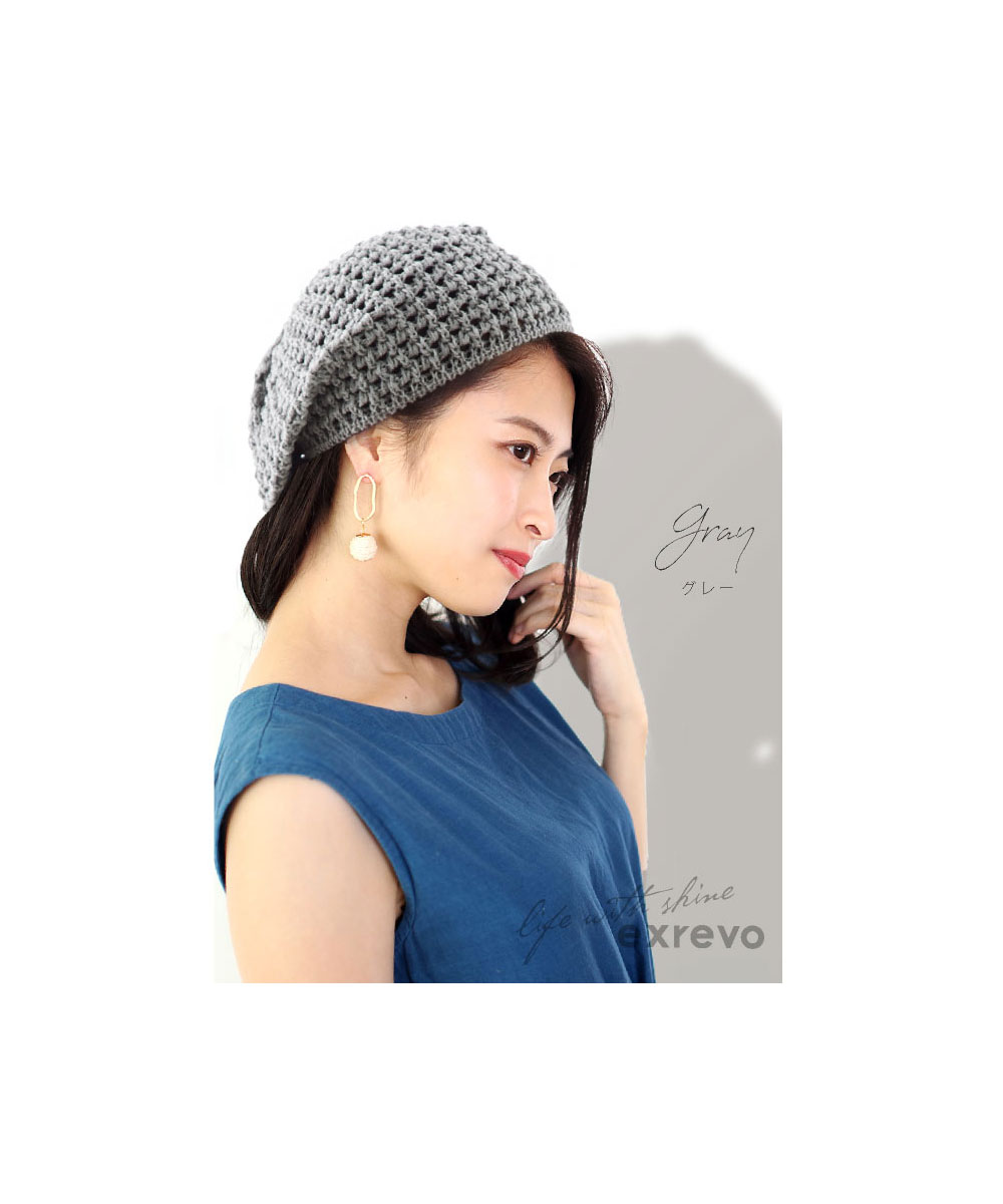 エクレボ exrevo ベレー帽 春夏 帽子 レディース 「リネン