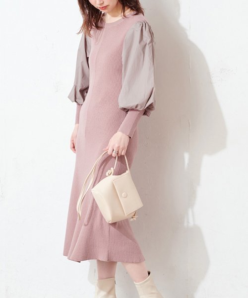 セール Natural Couture ぽわん袖切り替えワンピース ナイスクラップ アウトレット Nice Claup Outlet D Fashion セール Natural Couture ぽわん袖切り替えワンピース ナイスクラップ アウトレット Nice Claup Outlet D Fashion