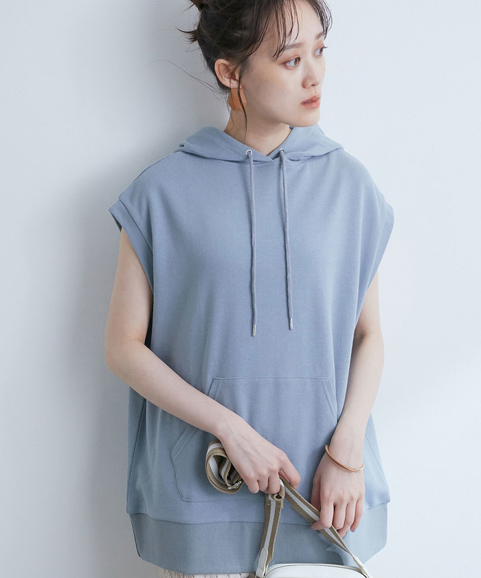 セール 60%OFF】【WEB限定】ミニ裏毛フレンチスリーブパーカー