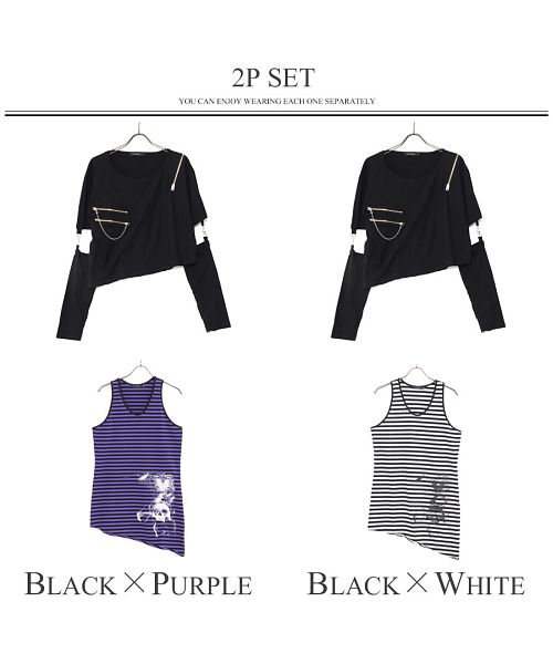 CIVARIZE パンクテイスト2PSET ロンT 長袖 長袖Tシャツ パンク