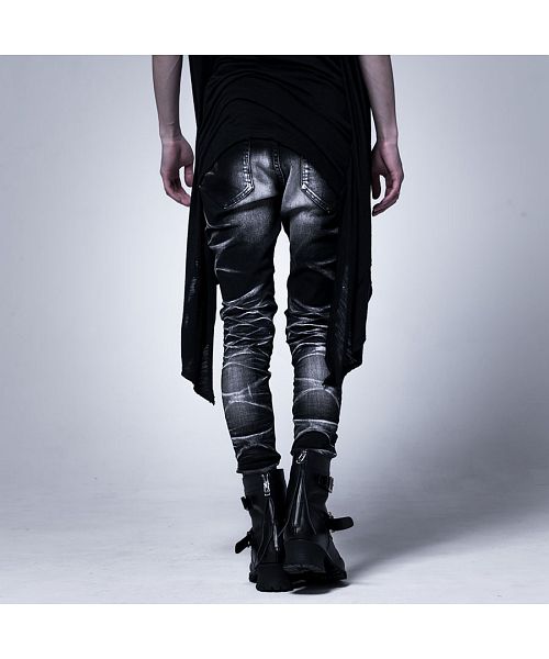 シヴァーライズ、タイダイ、スキニーデニム CIVARIZE【シヴァーライズ】パールバインダー立体加工スキニー