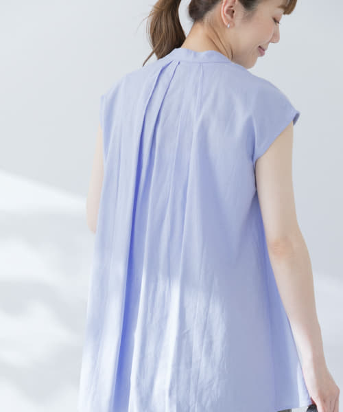 Sonny Label - リネンフレンチブラウス  ミント アーバンリサーチ サニーレーベル URBAN RESEARCH Sonny Label